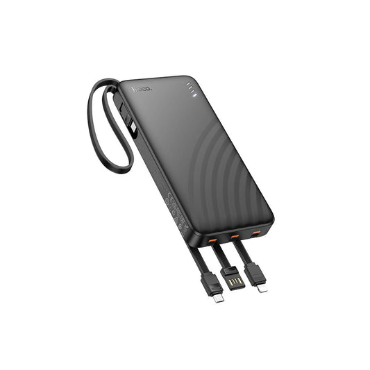 Batteria Esterna HOCO J146, 10000mAh, 10W, 1 x Lightning - 1 x microUSB - 1 x USB-A - 1 x USB-C, Nera
