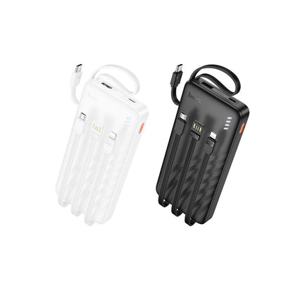 Batteria Esterna HOCO J146, 10000mAh, 10W, 1 x Lightning - 1 x microUSB - 1 x USB-A - 1 x USB-C, Nera