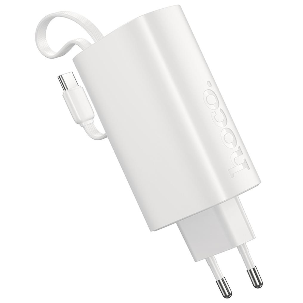 Power bank HOCO J148 2 in 1, 5000 mAh, 20 W, PD, 2 x USB-C, bianca
