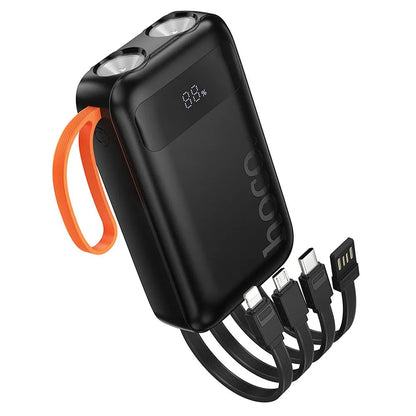 Batteria Esterna HOCO J151, 10000mAh, 10W, 1 x Lightning - 1 x microUSB - 1 x USB-A - 1 x USB-C, Nera
