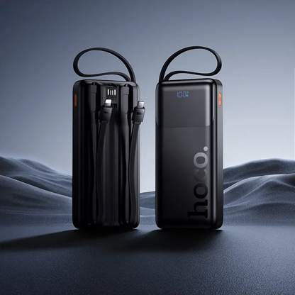 Batteria Esterna HOCO J156 Founder, 10000mAh, 22.5W, QC + PD, 1 x Lightning - 1 x microUSB - 1 x USB-A - 2 x USB-C, Nera