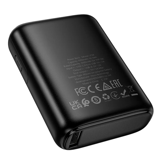 Batteria Esterna HOCO J158, 5000mAh, 10W, 1 x USB-A, Nera