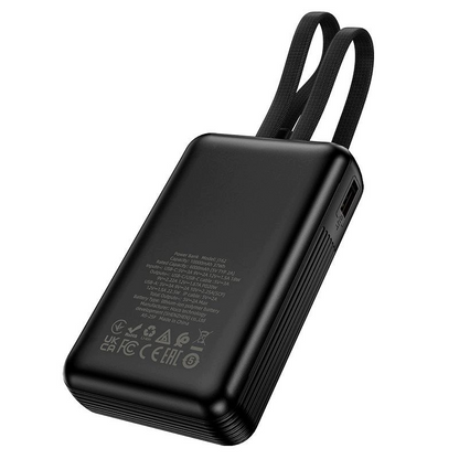 Batteria Esterna HOCO J162, 10000mAh, 22.5W, QC + PD, 1 x Lightning - 1 x USB-A - 2 x USB-C, Nera
