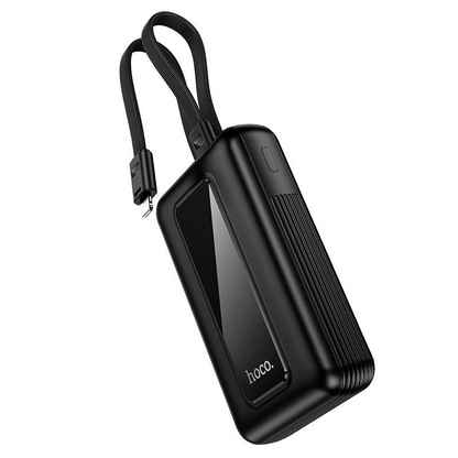 Batteria Esterna HOCO J162, 10000mAh, 22.5W, QC + PD, 1 x Lightning - 1 x USB-A - 2 x USB-C, Nera