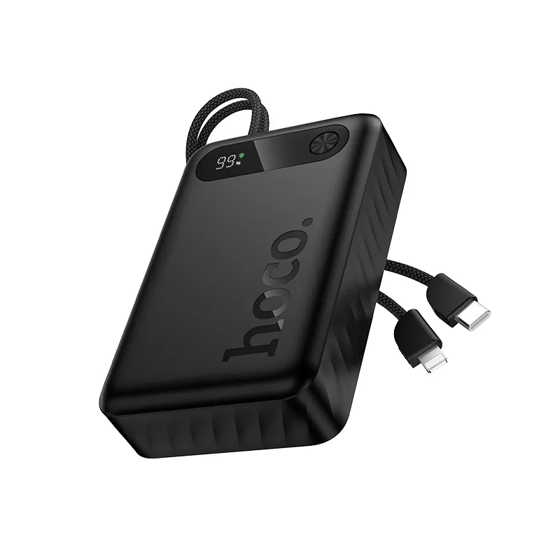 Batteria Esterna HOCO J171A, 20000mAh, 22.5W, QC + PD, 1 x Lightning - 1 x USB-A - 2 x USB-C, Nera