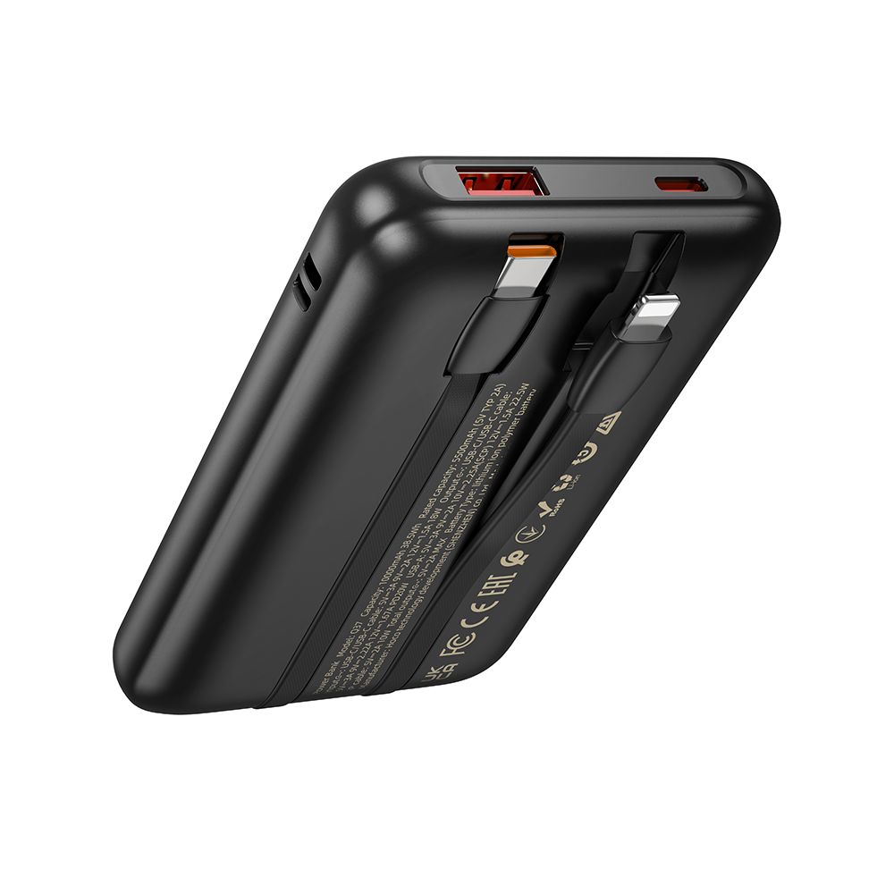 Batteria Esterna HOCO Q37, 10000mAh, 22.5W, QC + PD, 1 x Lightning - 1 x USB-A - 2 x USB-C, Nera