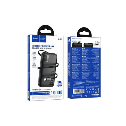 Batteria Esterna HOCO Q51, 10000mAh, 20W, PD, 2 x USB-C, Nera