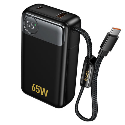 Batteria Esterna HOCO Q53, 12000mAh, 65W, QC + PD, 1 x USB-A - 2 x USB-C, Nera