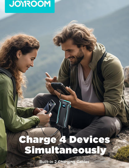 Joyroom JR-L017 External Battery, 10000mAh, 22.5W, QC + PD, 1 x Lightning - 1 x USB-A - 2 x USB-C, Black