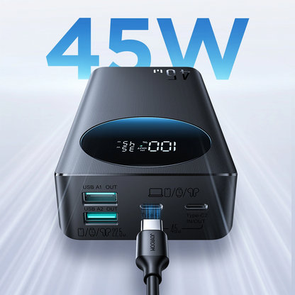 Batteria Esterna Joyroom JR-PBF02 Pro, 20000mAh, 45W, QC + PD, 2 x USB-A - 2 x USB-C, Nera