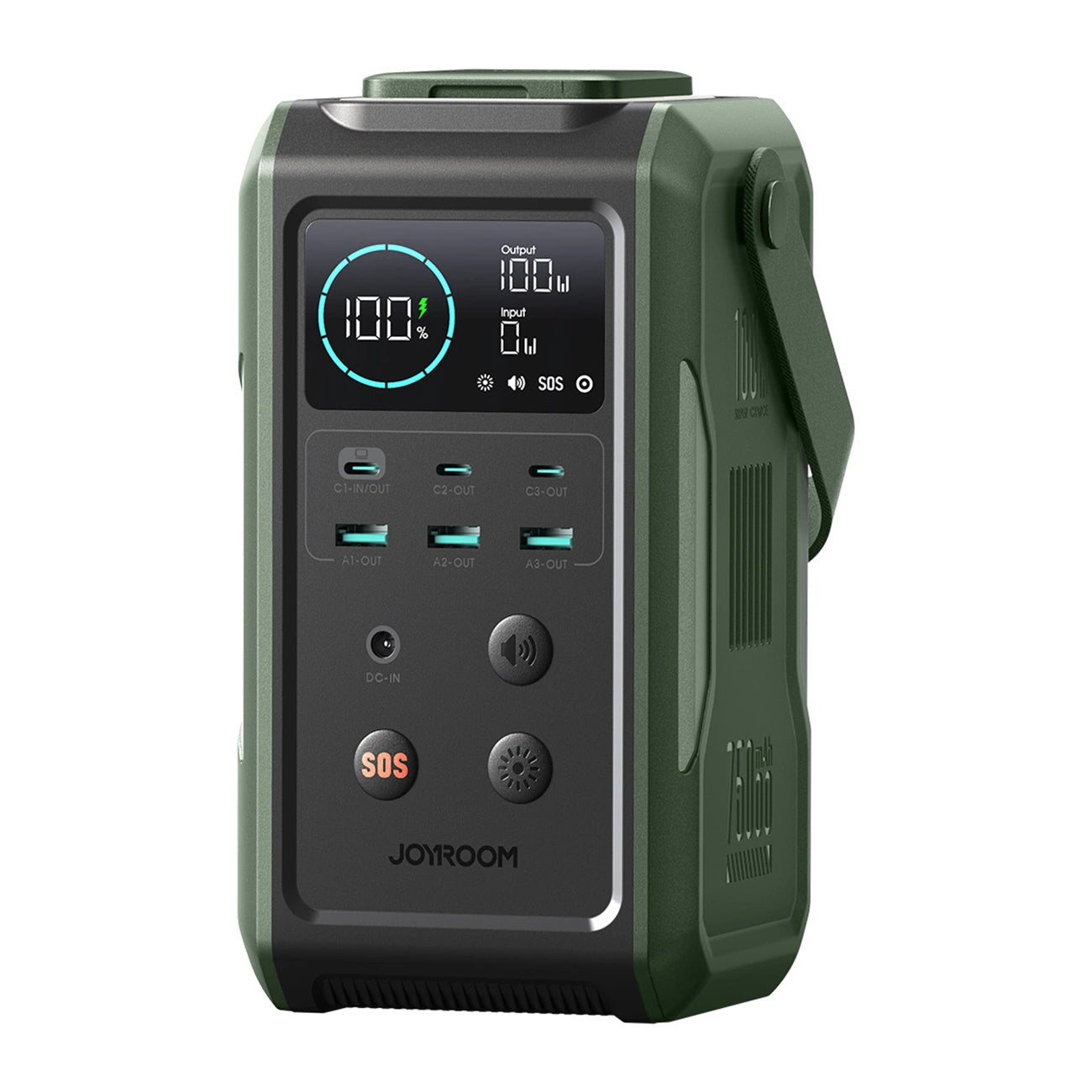 Batteria Esterna Joyroom JR-PBF10, 75000mAh, 100W, QC + PD, 3 x USB-A - 3 x USB-C, Verde