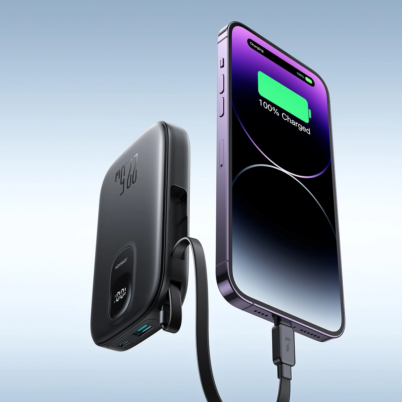 Batteria Esterna Joyroom JR-PBF18, 10000mAh, 22.5W, QC + PD, 1 x Lightning - 1 x USB-A - 1 x USB-C, Nera