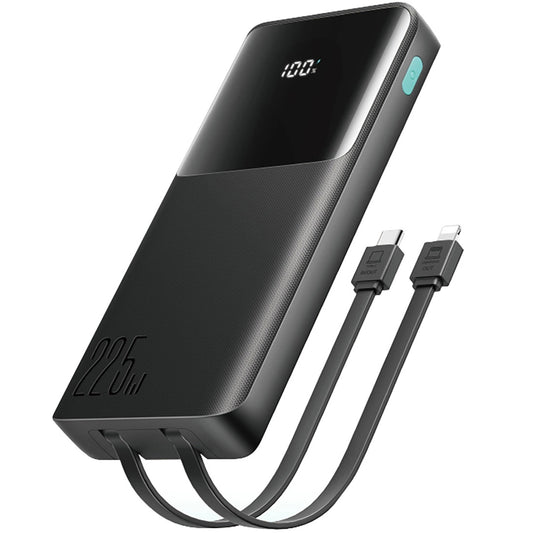 Joyroom JR-PBF19 External Battery, 10000mAh, 22.5W, QC + PD, 1 x Lightning - 1 x USB-A - 2 x USB-C, Black