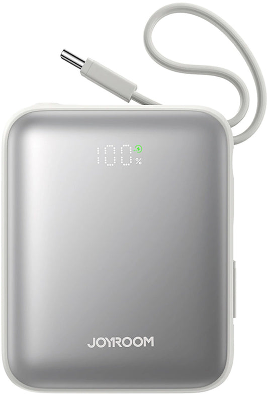 Batteria Esterna Joyroom JR-PBF27, 10000mAh, 22.5W, PD, 1 x Lightning - 2 x USB-C, Bianca