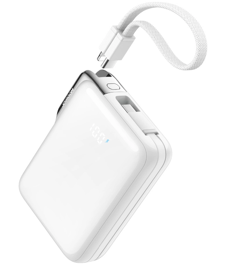 Batteria Esterna Joyroom JR-PBF27 Pro, 10000mAh, 30W, QC + PD, 1 x Lightning - 2 x USB-C, Bianca