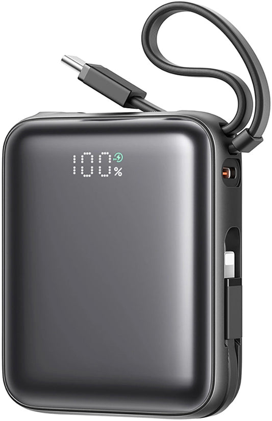 Batteria Esterna Joyroom JR-PBF27, 10000mAh, 22.5W, PD, 1 x Lightning - 2 x USB-C, Nera