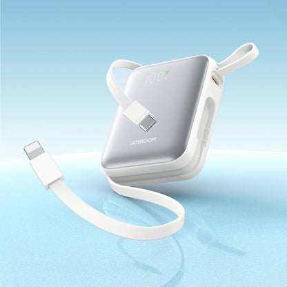 Joyroom JR-PBF27 External Battery, 10000mAh, 22.5W, PD, 1 x Lightning - 2 x USB-C, White