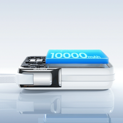 Batteria Esterna Joyroom JR-PBF27 Pro, 10000mAh, 30W, QC + PD, 1 x Lightning - 2 x USB-C, Bianca