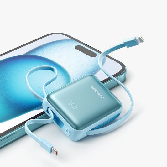 Batteria Esterna Joyroom JR-PBF27, 10000mAh, 22.5W, PD, 1 x Lightning - 2 x USB-C, Blu