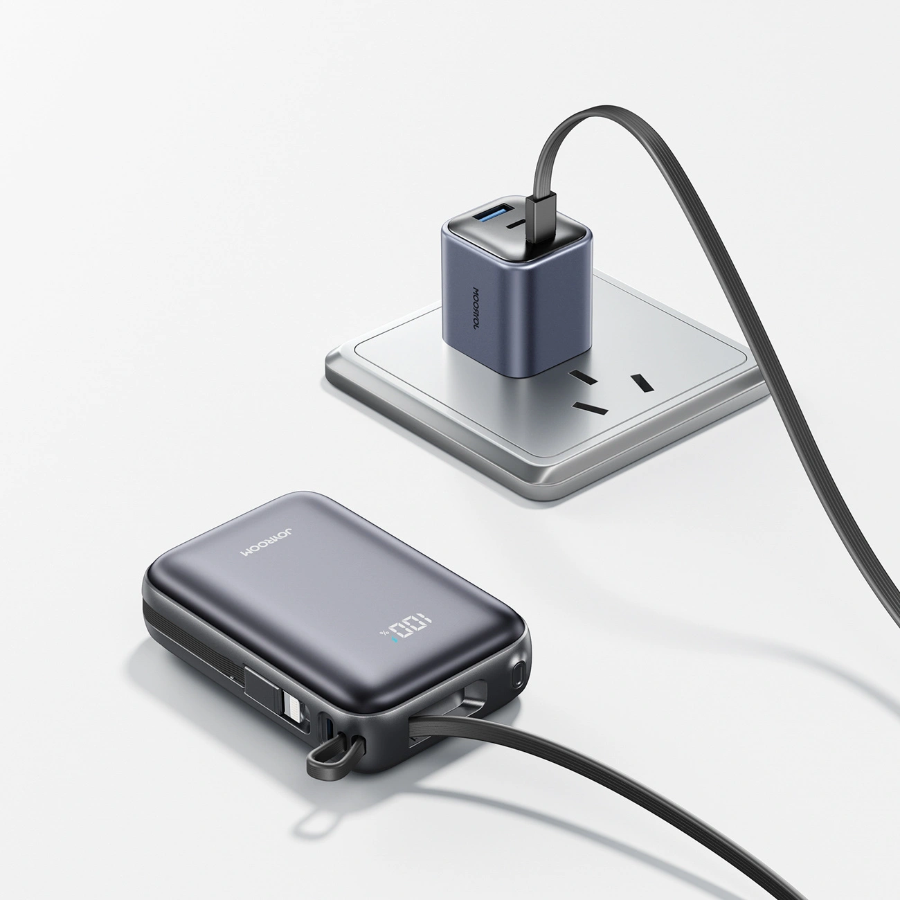 Batteria Esterna Joyroom JR-PBF29, 20000mAh, 22.5W, QC + PD, 1 x Lightning - 2 x USB-C, Nera