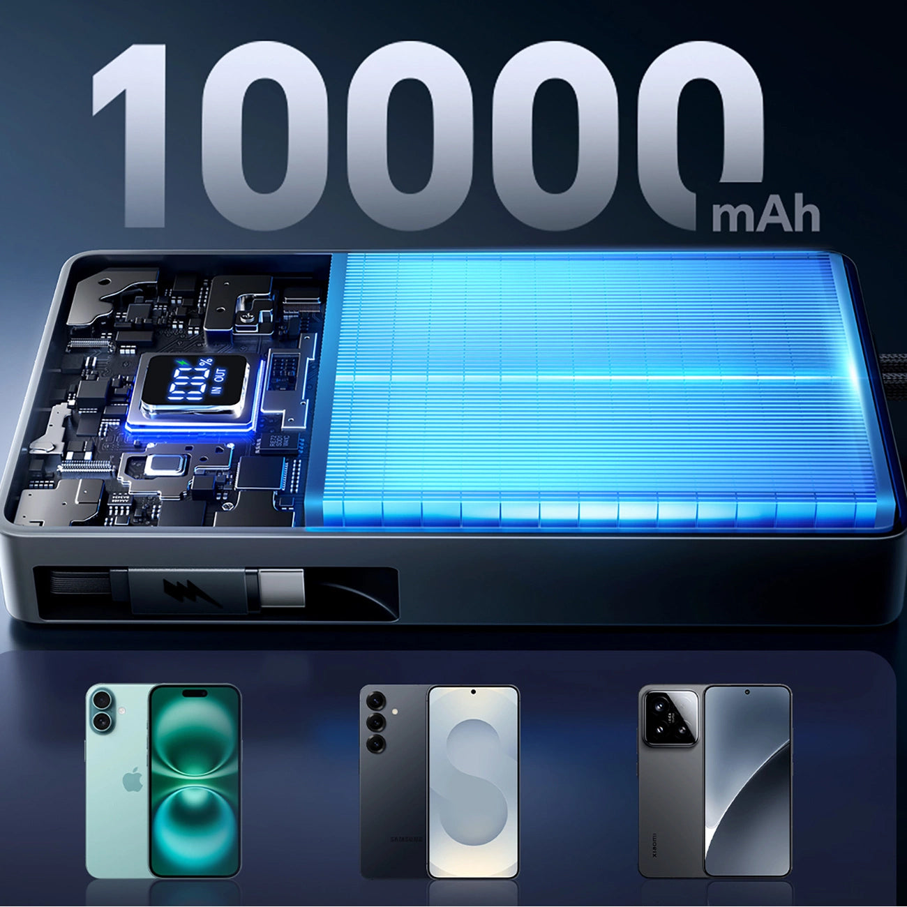 Batteria Esterna Joyroom JR-PR1, 10000mAh, 22.5W, PD, 2 x USB-C, Grigio