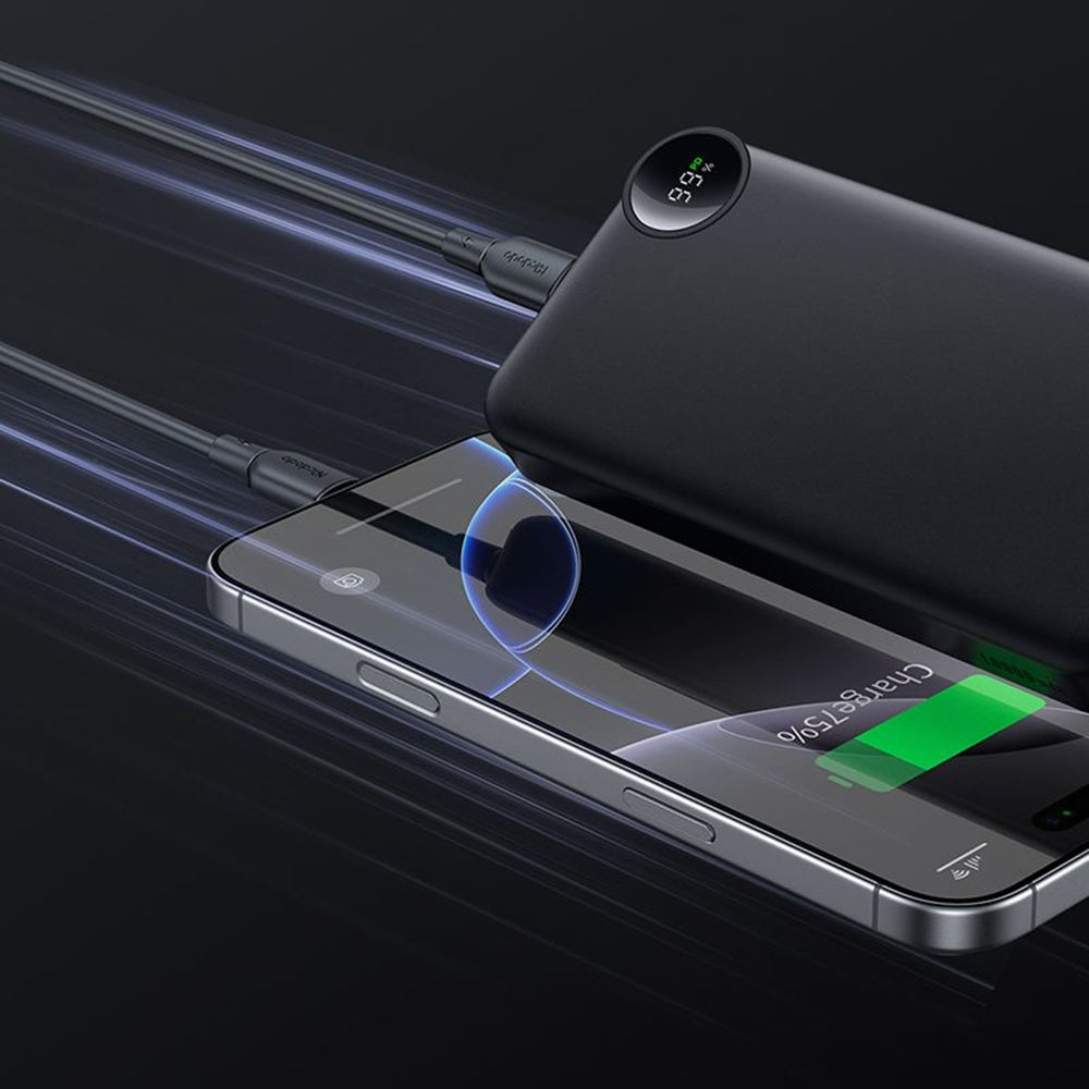 Batteria Esterna McDodo MC-3850 Display, 10000mAh, 30W, QC + PD, 1 x USB-A - 2 x USB-C, Nera