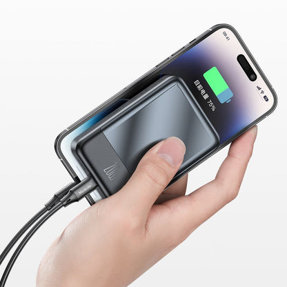 Batteria Esterna Wireless McDodo MC-4261 Ambilight, 10000mAh, 20W, PD + FQI, 1 x QI - 1 x USB-C, Nera