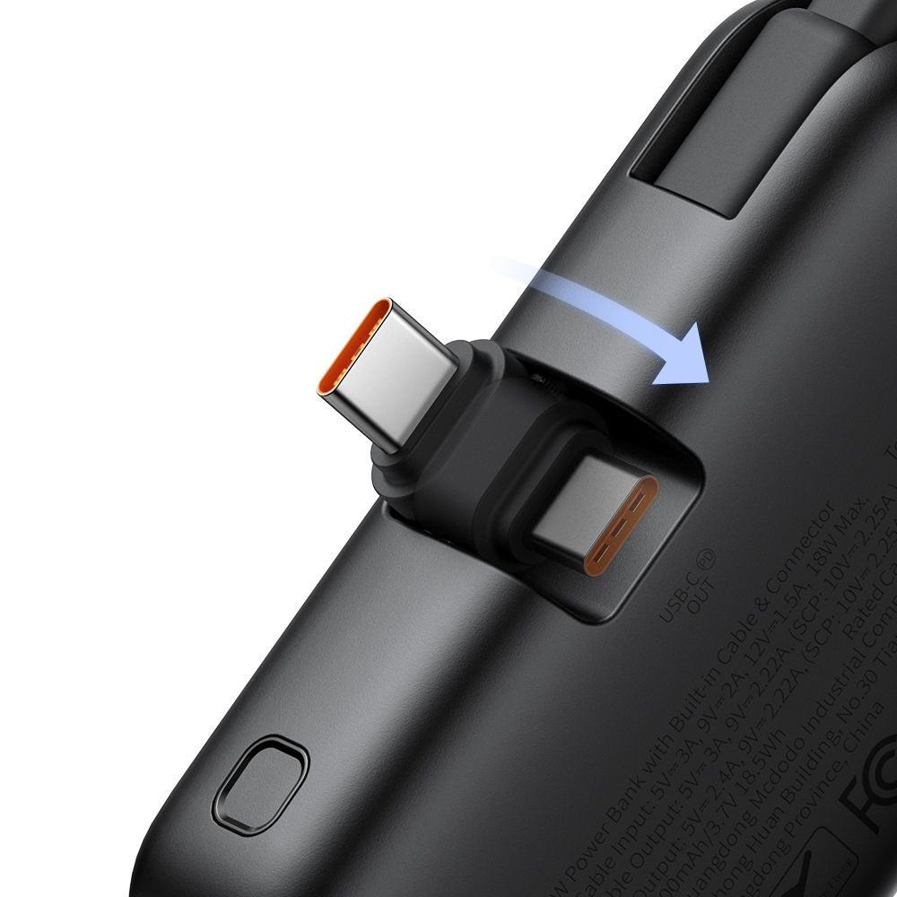 Batteria Esterna McDodo MC-7760 Freekit, 5000mAh, 22.5W, PD, 3 x USB-C, Nera