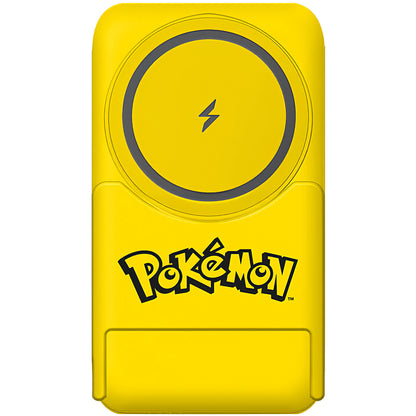 Batteria Esterna Wireless OTL Pokemon Pikatchu, 5000mAh, 20W, PD + FQI, 1 x QI - 1 x USB-C, Gialla PK1191