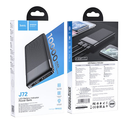 Batteria Esterna HOCO J72, 10000mAh, 10W, 2 x USB-A, Nera