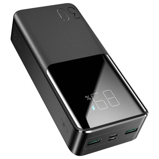 Batteria Esterna Joyroom JR-QP193, 30000mAh, 22.5W, QC + PD, 1 x USB-C - 2 x USB-A, Nera