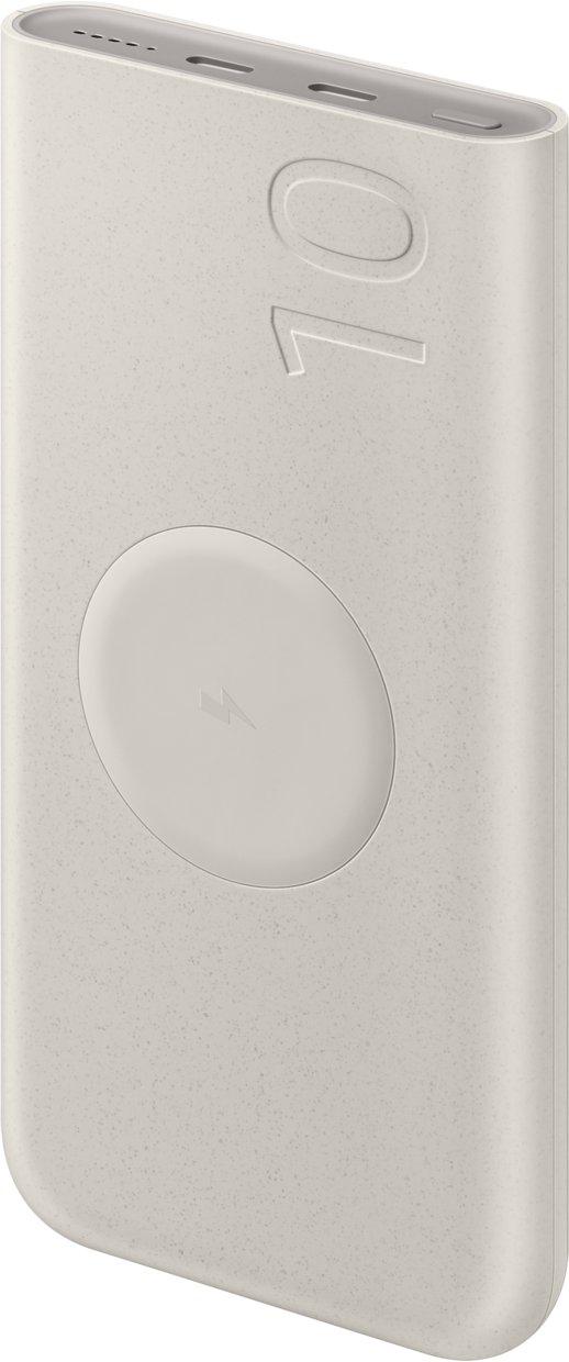 Batteria esterna Samsung, 10000mAh, 25W, PD + FQI, 1 x QI - 2 x USB-C, Beige EB-U2510XUEGEU