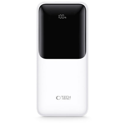 Batteria Esterna Tech-Protect PB02, 20000mAh, 22.5W, QC + PD, 1 x USB-C - 2 x USB-A, Bianca