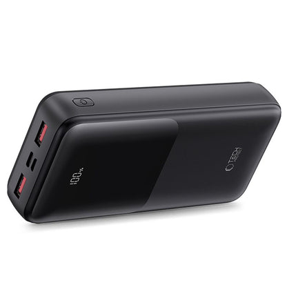 Batteria Esterna Tech-Protect PB02, 20000mAh, 22.5W, QC + PD, 1 x USB-C - 2 x USB-A, Nera