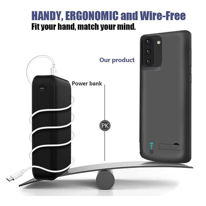 Batteria Esterna Tipo Custodia Techsuit Power Pro Battery per Samsung Galaxy Note 10 5G N971 / Note10 N970, 5000mAh, Nera