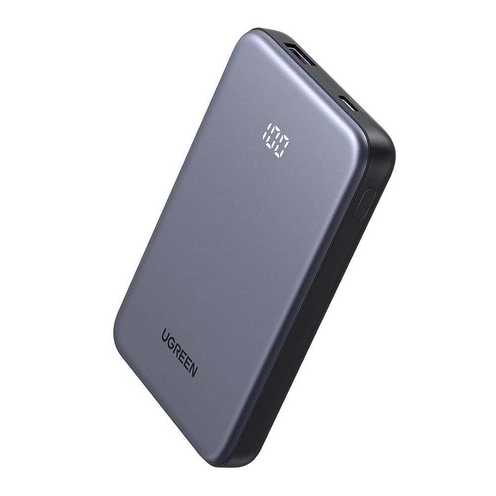 UGREEN 75131B External Battery, 10000mAh, 22.5W, QC + PD, 1 x USB-A - 1 x USB-C, Gray