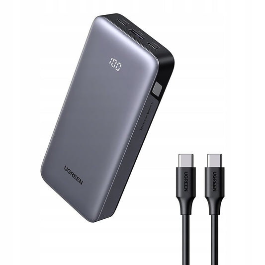 Batteria Esterna UGREEN Nexode PB532 (55989B), 20000mAh, 30W, QC + PD, 1 x USB-A - 2 x USB-C, Grigio