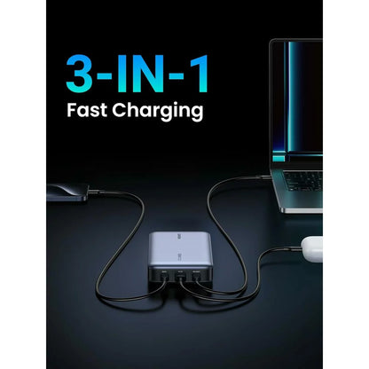 Batteria Esterna UGREEN PB720 Nexode, 20000mAh, 100W, QC + PD, 1 x USB-A - 2 x USB-C, Grigio