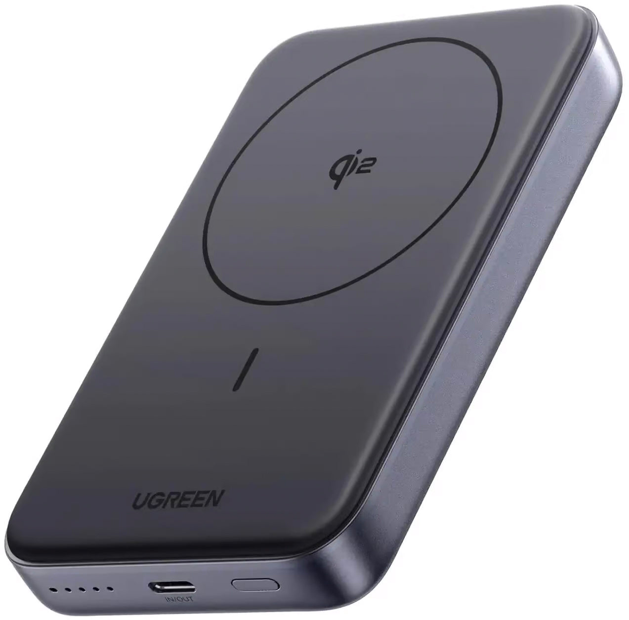 Batteria Esterna UGREEN PB761, 10000mAh, 30W, PD + FQI, 1 x QI - 1 x USB-C, Grigio