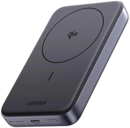 Batteria Esterna UGREEN PB761, 10000mAh, 30W, PD + FQI, 1 x QI - 1 x USB-C, Grigio