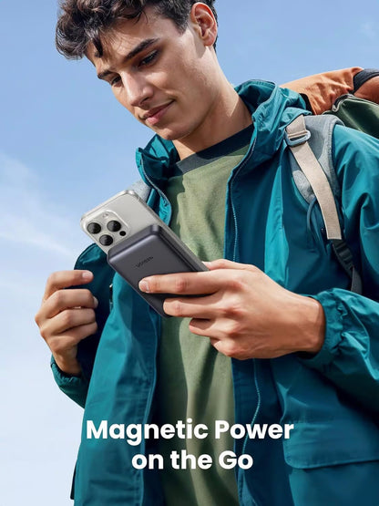 Batteria Esterna UGREEN PB761, 10000mAh, 30W, PD + FQI, 1 x QI - 1 x USB-C, Grigio