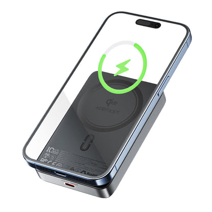 Batteria Esterna Wireless Acefast M11, 10000mAh, 30W, PD + FQI, 1 x QI - 1 x USB-C, Nera