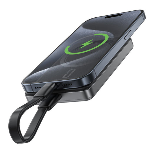 Batteria Esterna Wireless Acefast M12, 10000mAh, 20W, PD + FQI, 1 x QI - 1 x USB-C, Nera