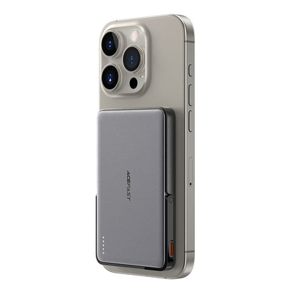 Batteria Esterna Wireless Acefast M16, 5000mAh, 18W, PD + FQI, 1 x QI - 1 x USB-C, Nera