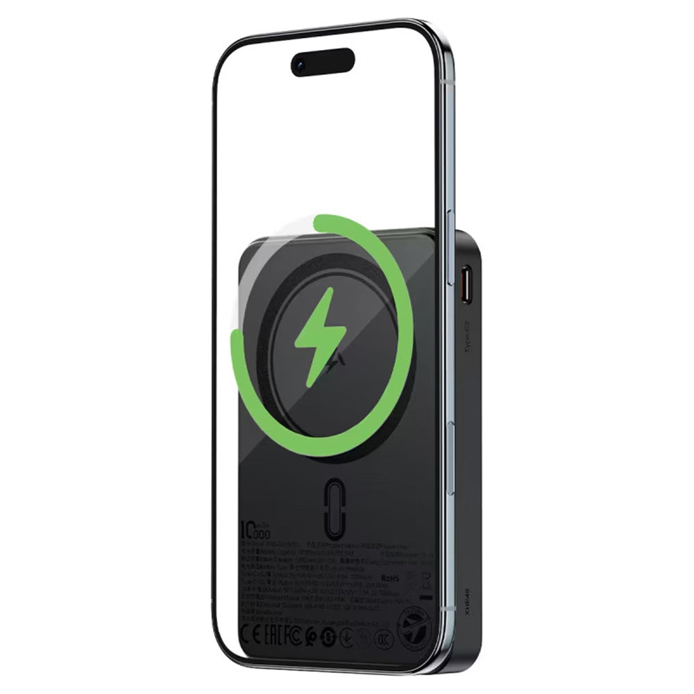 Batteria Esterna Wireless Acefast M31, 10000mAh, 22.5W, QC + PD + FQI, 1 x QI - 1 x USB-A - 2 x USB-C, Nera