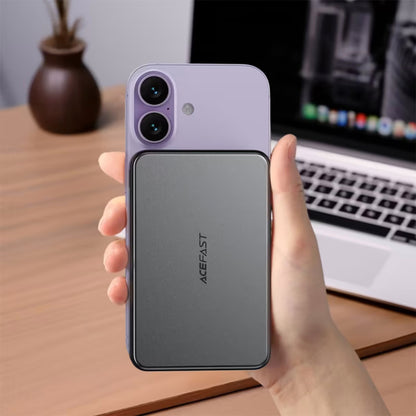 Batteria Esterna Wireless Acefast M31, 10000mAh, 22.5W, QC + PD + FQI, 1 x QI - 1 x USB-A - 2 x USB-C, Nera