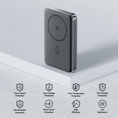 Batteria Esterna Wireless Acefast M6, 10000mAh, 20W, PD + FQI, 1 x QI - 1 x USB-C, Nera