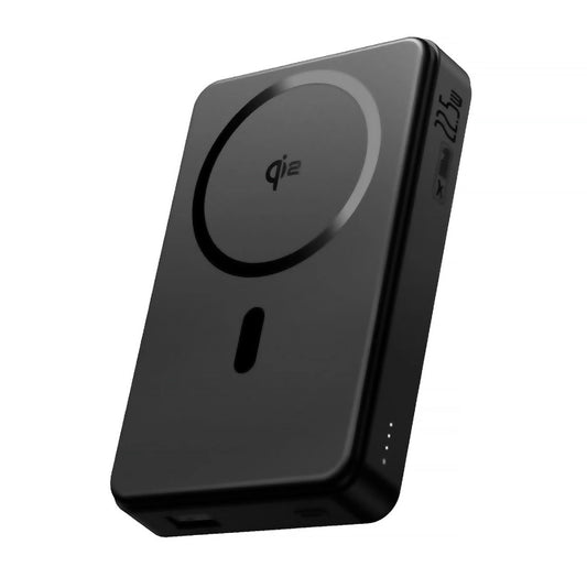 Batteria Esterna Wireless Baseus Airpow2 Qi2, 10000mAh, 22.5W, QC + PD + FQI, 1 x QI - 1 x USB-A - 1 x USB-C, Nera P10080000123-00