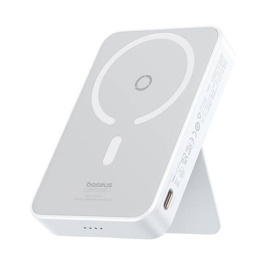 Batteria Esterna Wireless Baseus MagPro PPCXZ05, 5000mAh, 20W, PD + FQI, 1 x QI - 1 x USB-C, Bianca P10064101223-00