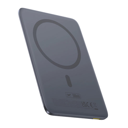 Batteria Esterna Wireless Baseus PicoGo AM41, 5000mAh, 20W, PD + FQI, 1 x QI - 1 x USB-C, Grigio P1007680C813-00